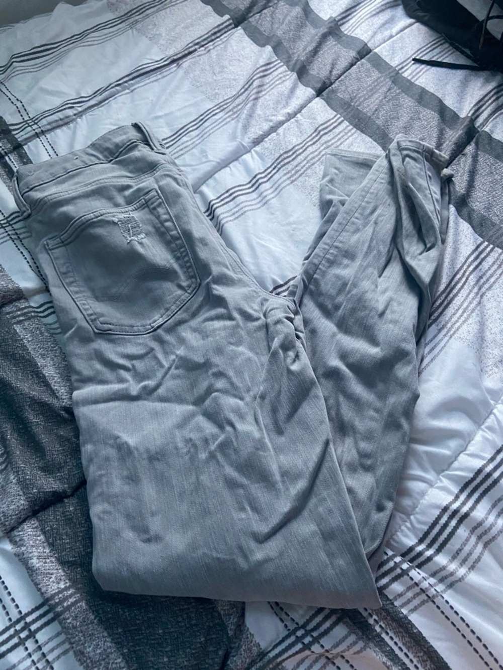 American Eagle Outfitters Light Gray Stretch Jeans